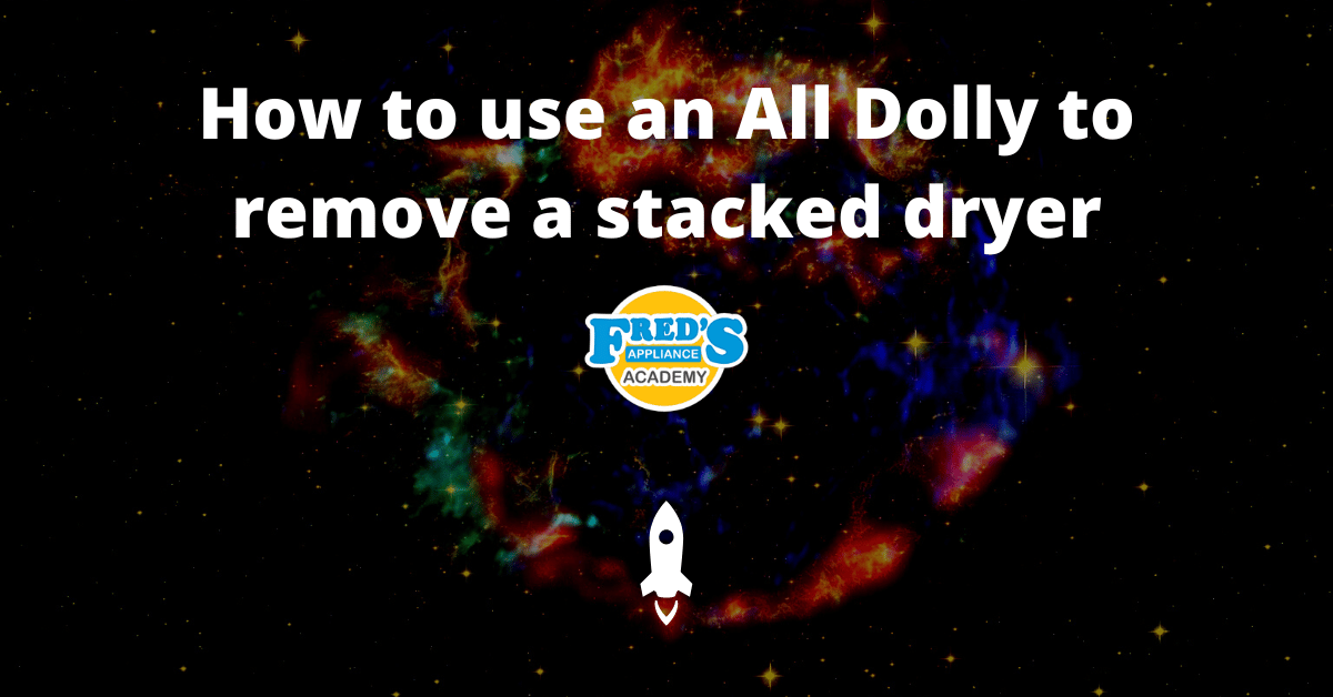 Featured image for “How to use an All Dolly to remove a dryer stacked on top of a washer”